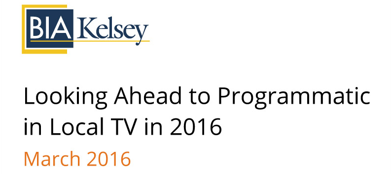 Programmatic TV Is Coming To Local